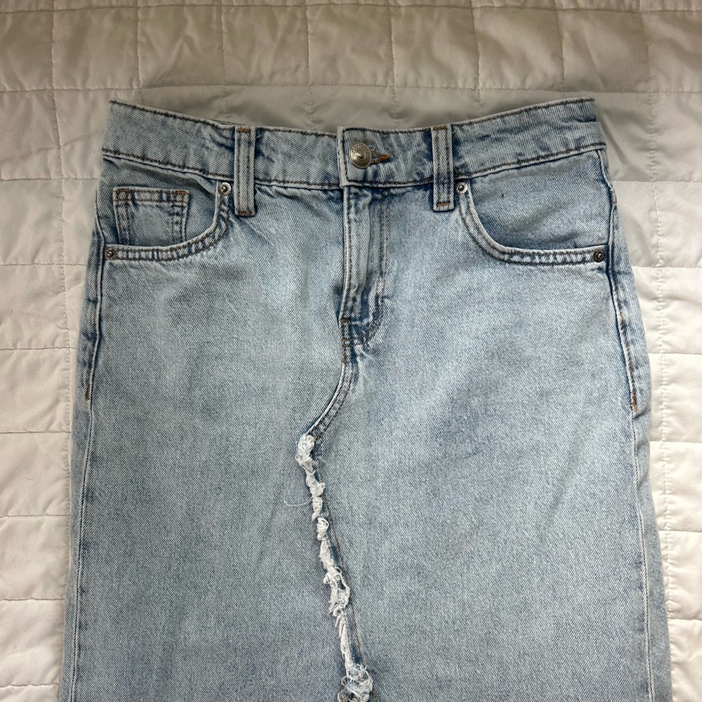 H&M/Divided High Rise Long Denim Skirt